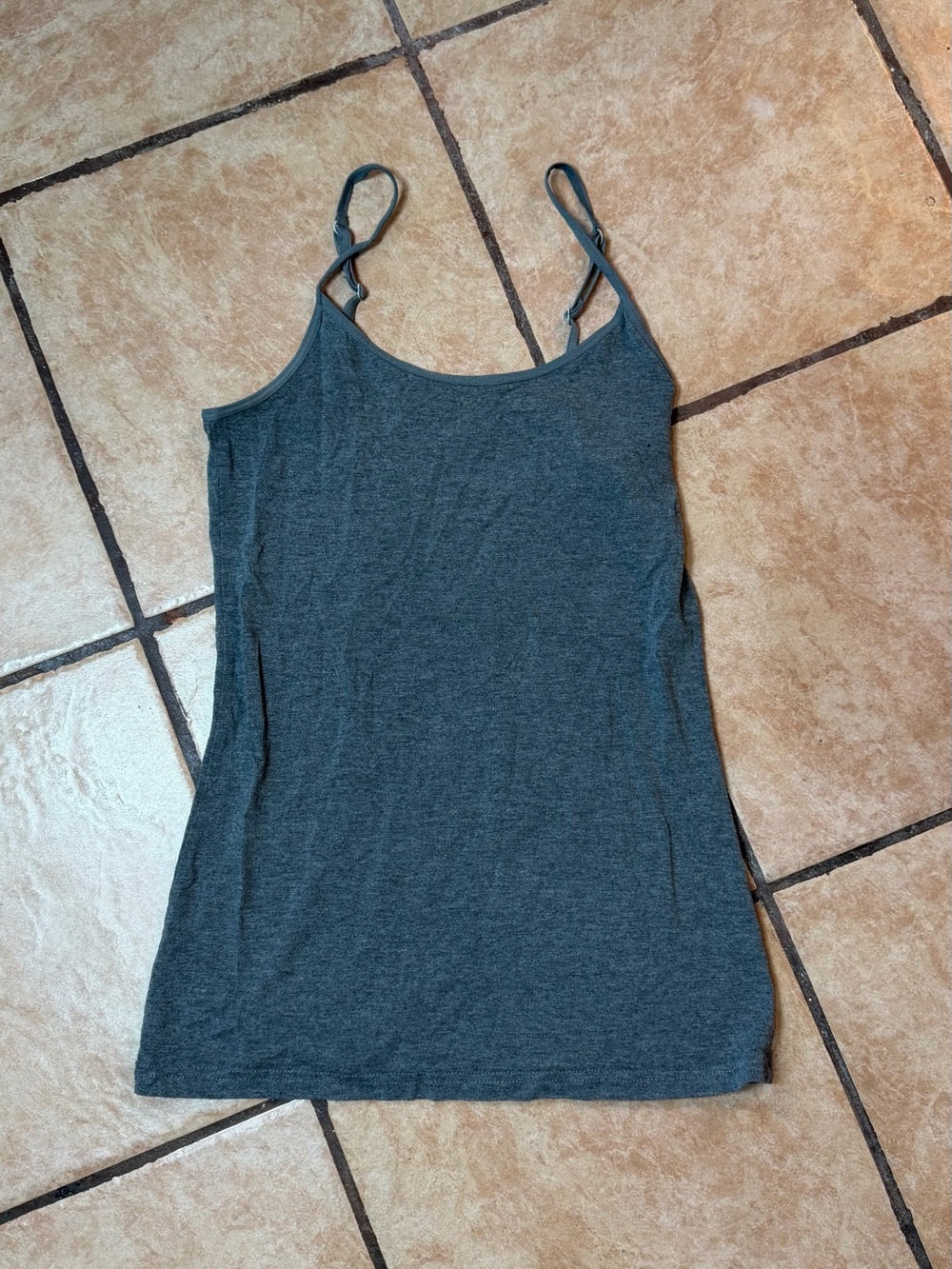 Kirkland Signature Dark Gray Adjustable Strap Tank Top